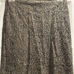 Banana Republic Lace Overlay Pencil Skirt